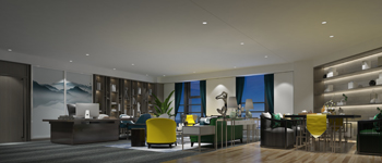 總經(jīng)理辦公室效果圖：如此養(yǎng)眼的多功能空間很少見